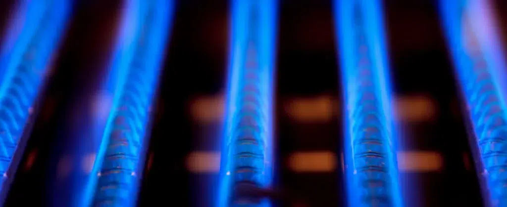 A stock photo of flames in a furnace from canva for our cracked heat exchanger blog post. 