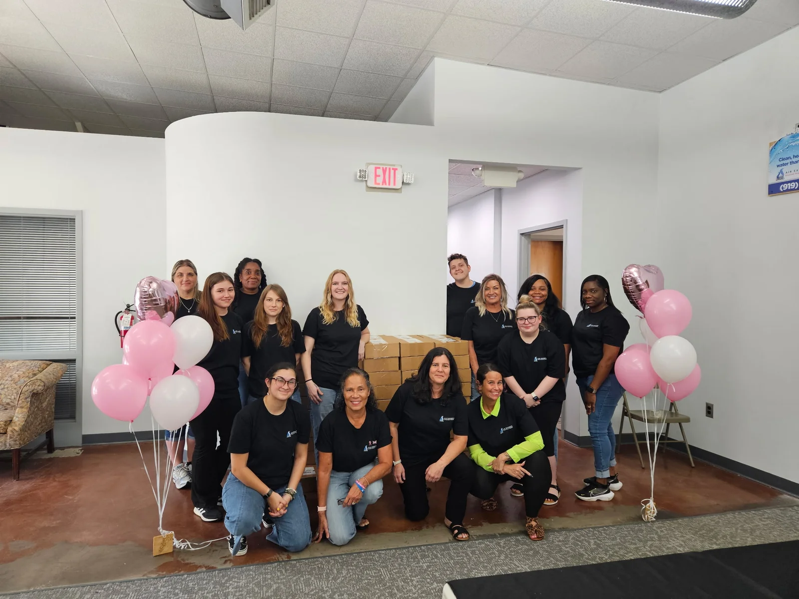Air Experts team group photo after packing 100 Hope Kits